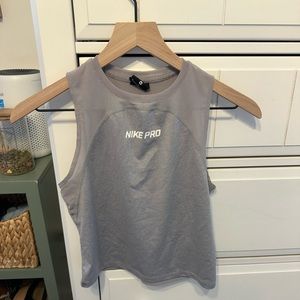 Grey Nike workout tank top
